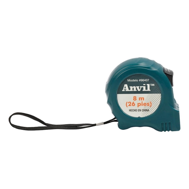 Cinta Métrica Anvil 8M Acero Y Plástico