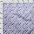 thumbnail image 3 of oneOone Rayon Amethyst Fabric Floral Flower With Bird Sewing Craft Projects Fabric Prints By Yard 56 Inch Wide, 3 of 4