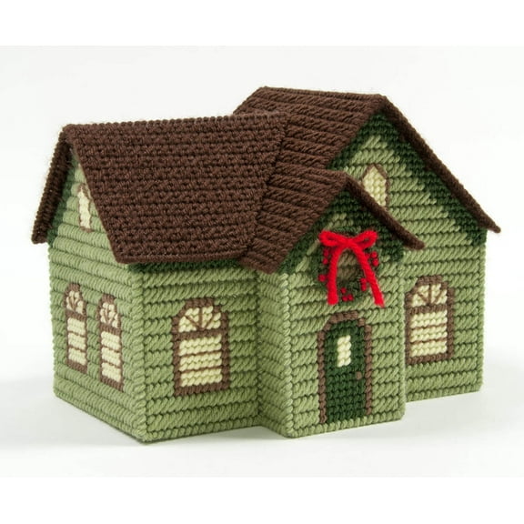 Mary Maxim Holiday Cottage Plastic Canvas Kit