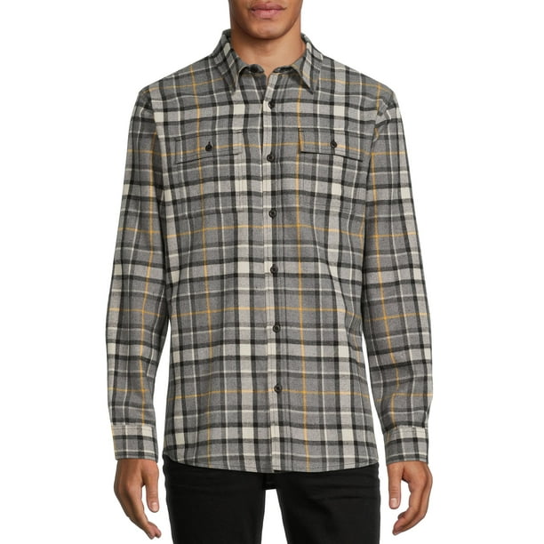 Burnside Men's Plaid Flannel Shirt, Sizes S-2XL - Walmart.com