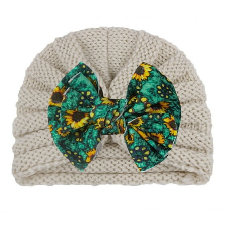 

nsendm 3 Kid Colorful Turban Baby Hat Girls Boys Elastics Infant Cap Bowknot Baby Care Boy Hats K One Size