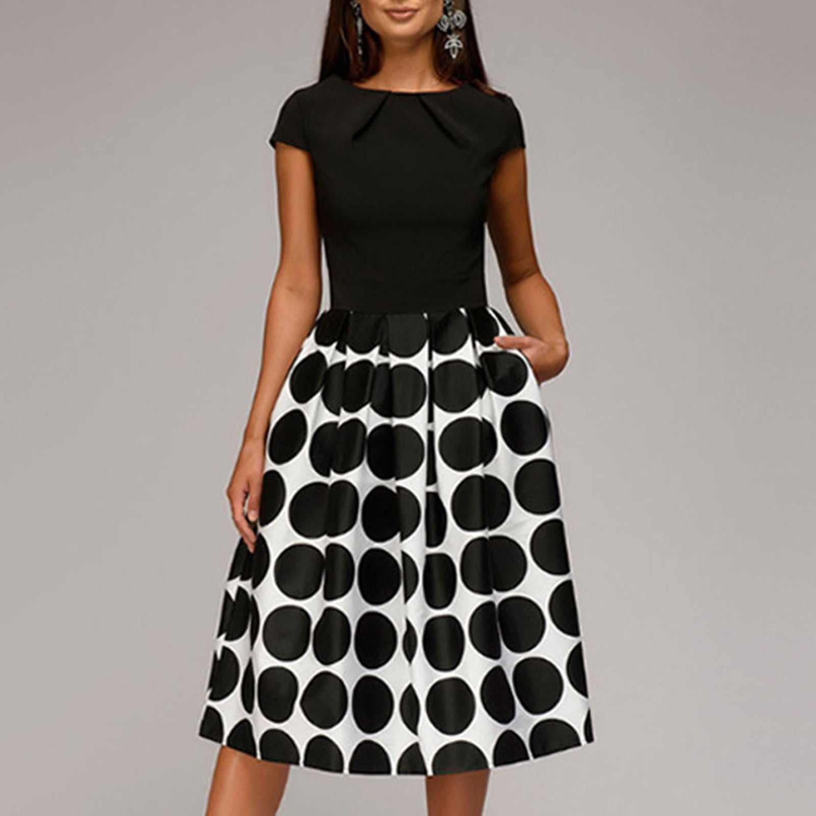 Vedolay Summer Dress Womens Formal Long/Short Sleeve Wrap V-Neck Ruffle ...