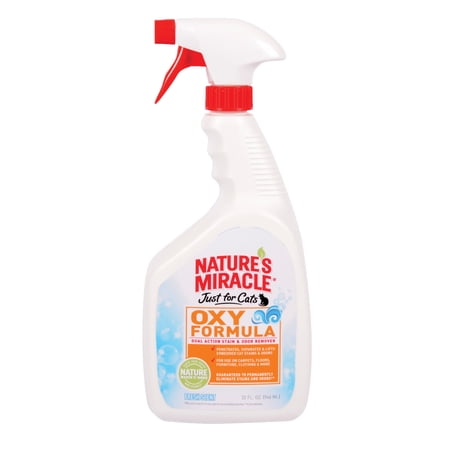 Nature’s Miracle Oxy Formula 32 Ounces Cat, Stain And Odor Remover, Fresh Scent Spray