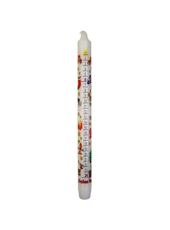 Alexander Taron 12" White and Red Christmas Advent Candle 34777296
