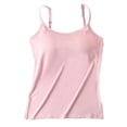thumbnail image 6 of Women's Camisole with Shelf Bra Adjustable Spaghetti Strap Tank Tops Basic Undershirts Strap Cami Layering Top, 6 of 6