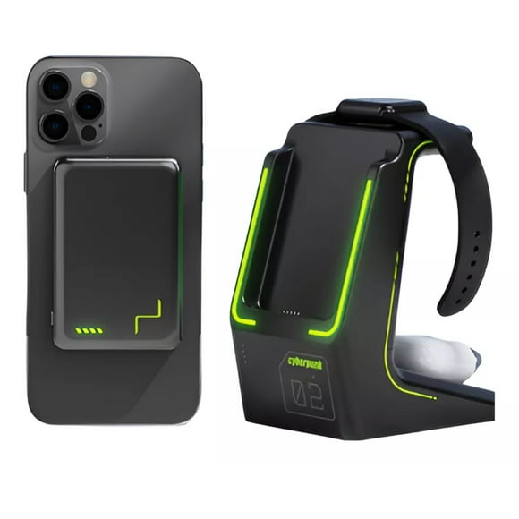 Base de Carga Inalámbrica 10000mah MR. GADGETS 3 En 1 para iPhone Negro