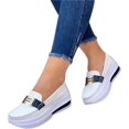 thumbnail image 1 of Zapatos para caminar cómodos mocasines de cuña cómodos con plataforma, antideslizantes, zapatos de conducción para mujer, casuales, planos de poliuretano Xishao ropa, 1 of 2