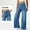 Sky Blue, variant on Busydd Jeans for Women Trendy Baggy High Waisted Denim Pants for Women Wide Leg Womens Jeans with Pockets Blue XS