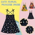 thumbnail image 3 of EINCcm Girls Summer Dress, Summer Sleeveless Sling Princess Dresses Graphic Printing Children's Clothing for Toddler Kids Baby Girl, Black,3-4 Years, 3 of 6
