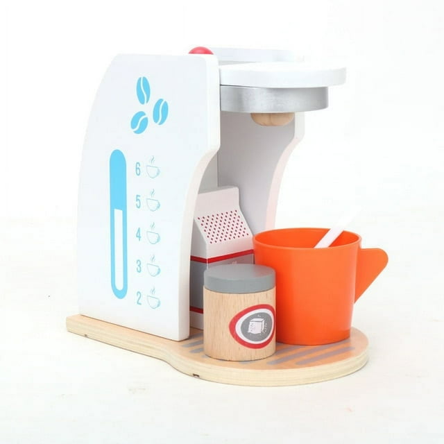 Simulation pour Enfants Appareils de Cuisine Jouets de Cuisine Ensembles Machine à Pain Café Jouets Éducatifs Jouets de Cuisine en Bois pour les Filles