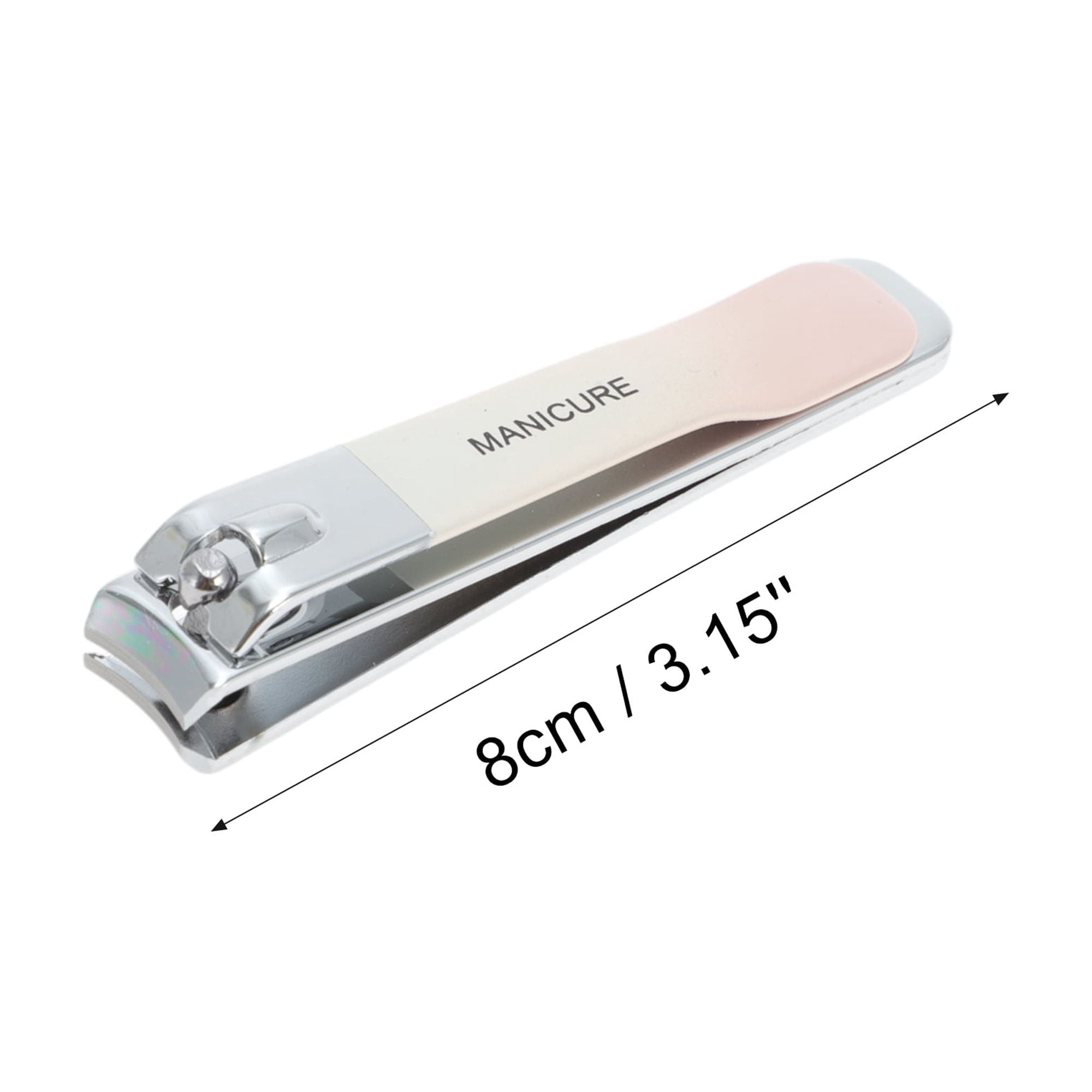Unique Bargains Gradual Slanted Nail Clippers Set 1 Set Pink 3.15"