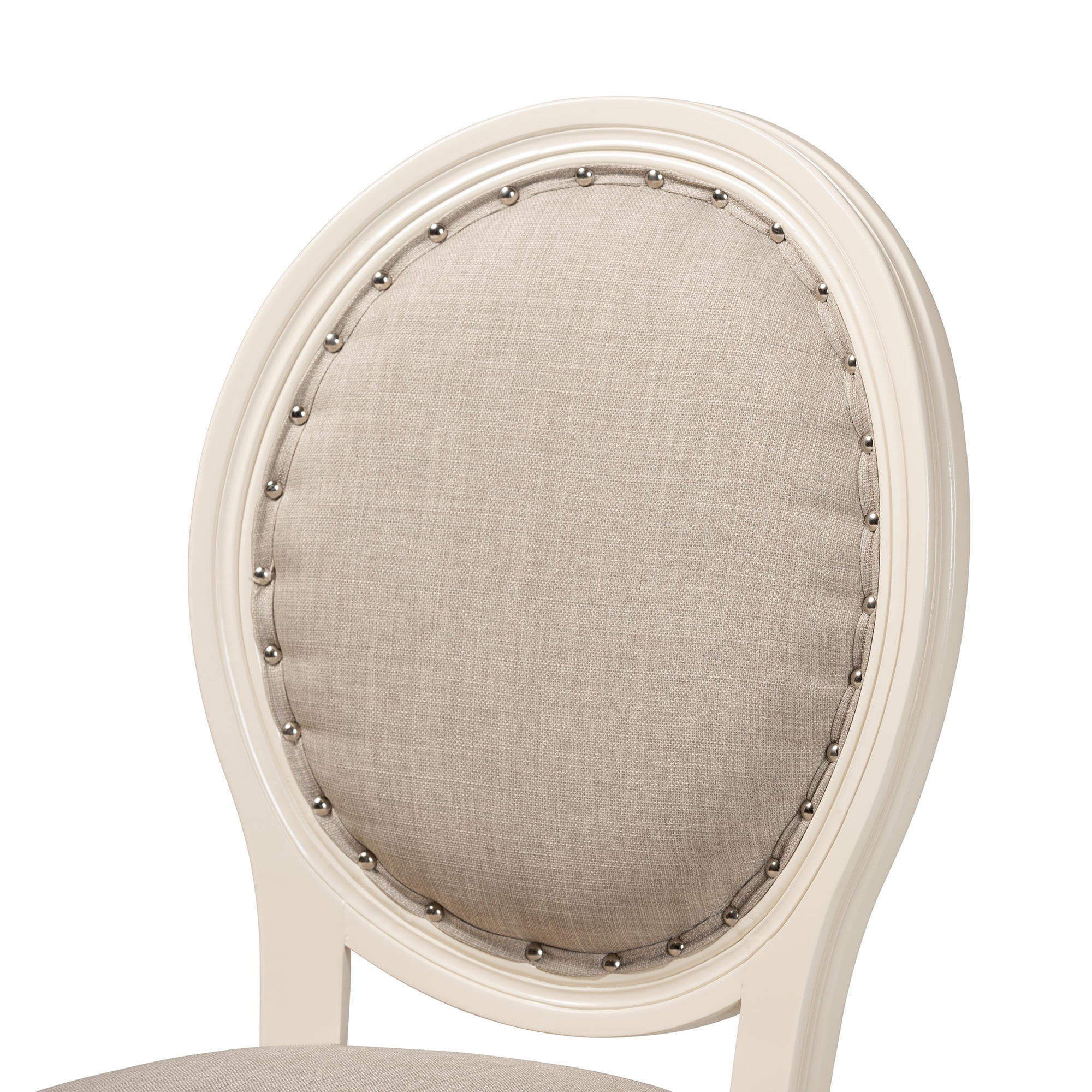 Baxton Studio Louis Dining Chair, Set of 2, Grey