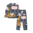 thumbnail image 2 of Disketp Pajamas Set Long Sleeve Sleepwear Womens Button Down Nightwear Pj Sets-Llama And Cactus, 2 of 9