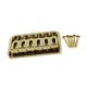 thumbnail image 3 of Puente fijo para guitarra eléctrica de 6 cuerdas, accesorios para instrumentos con cuerdas a través del cuerpo, puente de sillín rígido profesional Oro, 3 of 8
