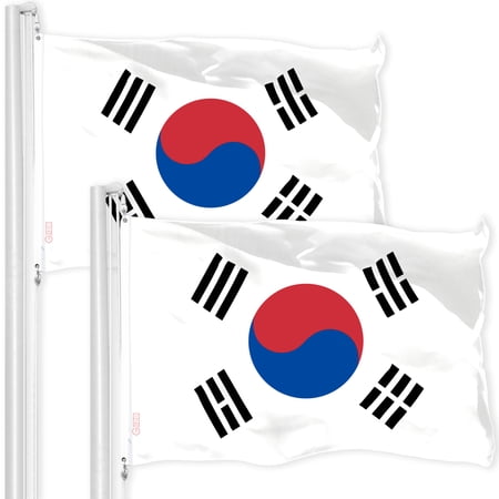 South Korea South Korean Flag 3x5FT 2-Pack 150D Printed Polyester By G128