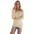 thumbnail image 4 of Pull en Velours pour Femmes Pull Moelleux Pull à Manches Longues Pull Chaud Col Rond Pull-Over en Vrac, 4 of 5