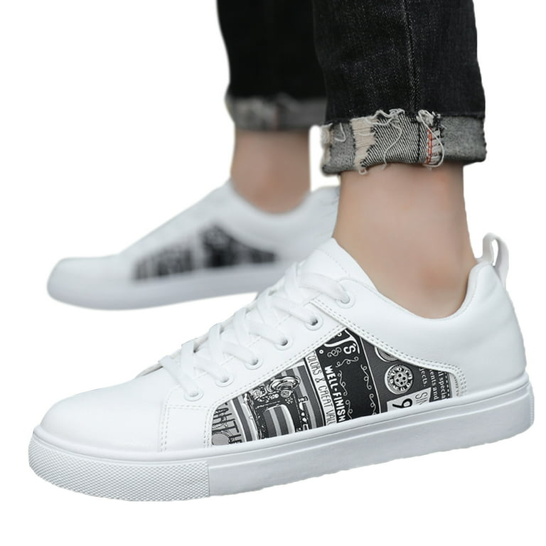 Men's Vintage Retro Style Skate Shoes With Good Grip, Breathable