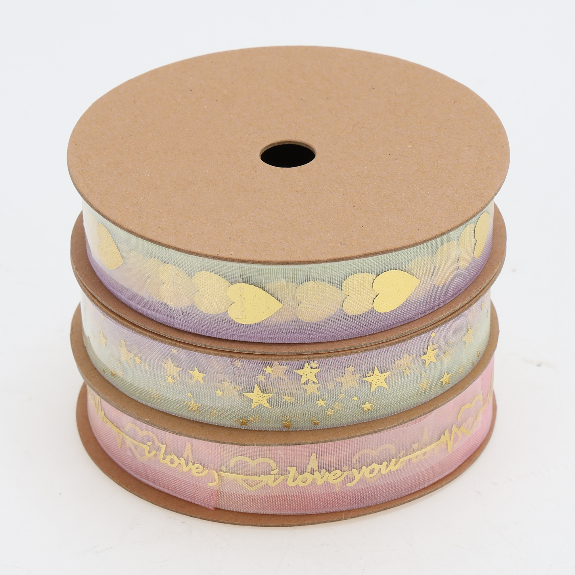 Unique Bargains Vibrant Reusable Gift Ribbon 0.63"x29.53' 1Pc [Heartbeat]