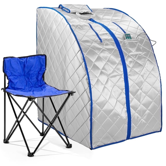 Durasage Infrared Heated Personal Sauna with Heating Foot Pad and Chair, Infrared Heating
