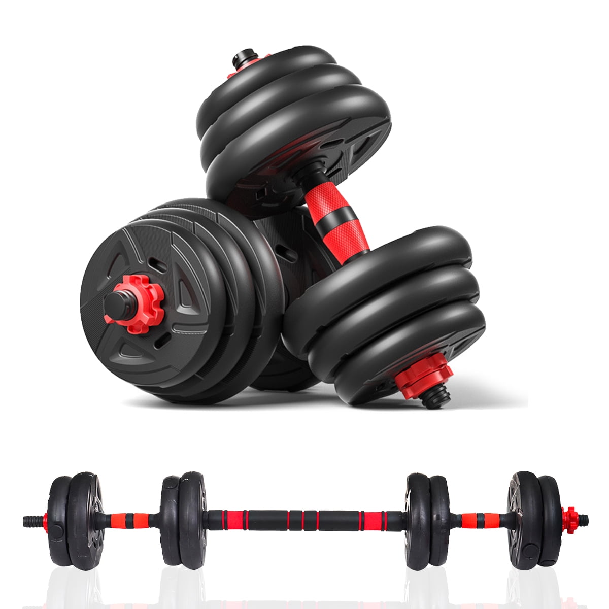 NEW FITNESS 10KG DUMBELLS PAIR OF WEIGHTS BARBELL/DUMBBELL BODY BUILDING SET 