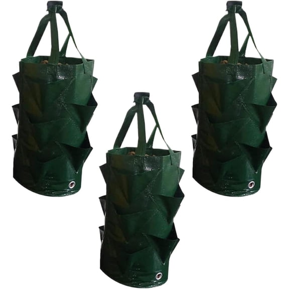 Grow Bags, 3 Gallon Vertical Planter for Strawberries and Tomatoes, for Balcony, Patio, Backyard, Indoor and Outdoor Use