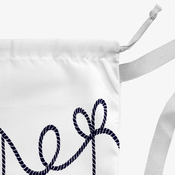 Simply Daisy Canvas Starfish Ornaments 18 x 29 in Multi Laundry Bag