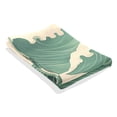 thumbnail image 5 of Yayeee Tapestry Wall Hanging for Bedroom 90" x 60" Living Room Home Wall Art Decor, Green Wave Pattern, 5 of 7