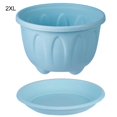 thumbnail image 1 of Flower Pot Nice-looking Fashion Lightweight Plastic Flower Vegetable Planters Pot With Tray For Home, 1 of 5
