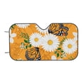 thumbnail image 7 of Balery White Floral And Butterflies Windshield Sun Shade, Car Front Window Sunshade Cover ,Automotive Interior Portected Blocks Uv Rays For Car Pickup Truck Suv Accessories- Small, 7 of 7