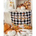 thumbnail image 3 of Decorative Throw Pillow Covers 16x16 Inch Set of 2 Hello Pumpkin Fall Decor Pillow Cases for Couch, Maple Leaf Black White Plaid Cushion Case for Living Room Bedroom Bed Car Chair, 3 of 9