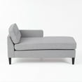 GDF Studio Grace Contemporary Fabric Tufted Double Chaise Lounge, Light