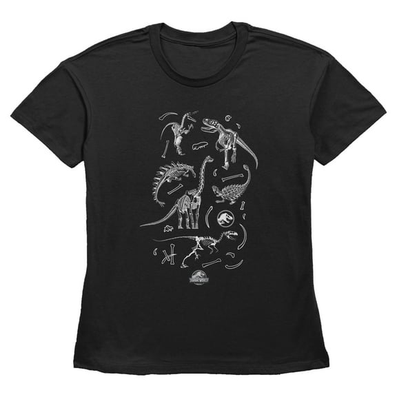 Womens Jurassic World Fossil Collage T Shirt