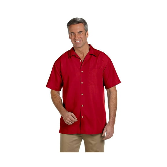 Harriton M560 Men'S Barbados Textured Camp Shirt