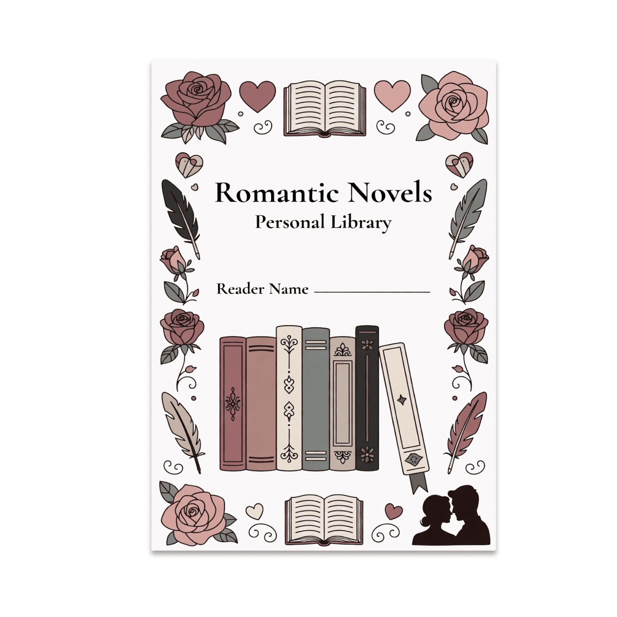 Romantic Novels Personal Library Poster Reading Nooks Book Clubs and Romantic Literature Lovers 13x19 Glossy Paper