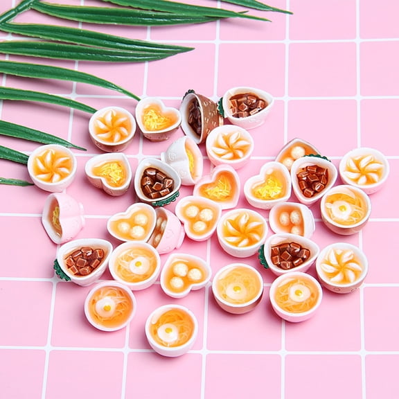 Dserhfy 5Pcs/Set Miniature Food Lifelike Waterproof Mini Doll House Miniature Food Set for Home