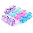 thumbnail image 2 of 3Pcs Different Kinds of Fingernail brush with Plastic Handle Nail brush for cleaning Fingernails - Easy to use Nail Scrub brush - Nail Cleaner Nail brushes for Hands Feet(purple), 2 of 6