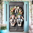 thumbnail image 2 of YWIYIUD 1PC Happy Easter Door Cover Easter Decorations, 71x35 Inch Easter Rabbit Eggs Door Banner Welcome Easter Banner Spring Theme Rabbit Door for Front Door Wall Indoor Outdoor Home Decor, 2 of 7
