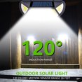 thumbnail image 4 of Labymos Solar Wall Lamp Four Luminous Surfaces Human Induction Wall Lamp 3 Lighting Modes Waterproof, 4 of 8