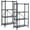 Black-4T-2pcs, variant on COOKCOK 4-Tier Storage Shelves, Foldable Shelving Units with Wheels, 27.9"x13.4"x 47.8", Freestanding Wire Shelf Rack with Hooks, No Assembly Organizer Rack for Garage Kitchen, White (Pack of 2)