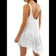 thumbnail image 4 of Vestido Mini Fluido de Encaje para Mujer, Estilo Y2K, Sin Mangas, con Espalda Descubierta, Tirantes, Camisón Corto de Cintura Baja M, 4 of 5