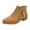 Brown, variant on Chelsea Boots Women Trendy Double Side Zipper Stacked Low Heel Pointed Toe PU Leather Fall Ankle Booties