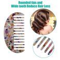 thumbnail image 3 of Unique Bargains 2 Pcs Anti-Static Hair Comb Wide Tooth for Thick Curly Hair Hair Care Detangling Comb Multicolor, 3 of 6