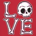 thumbnail image 3 of Love Text Skull Women's Tank Top Vivid Pink Bone Cute Gothic Skeleton Romance Art Valentine Spooky Halloween, 3 of 7