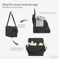 thumbnail image 2 of Evolur Snug Packsack 2-in-1 Portable Booster Seat and Travel Bag, Black And White, 2 of 7