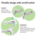 thumbnail image 6 of 12-Pack Invisible Baby Proof Cabinet Latch Locks by Moonybaby, White, 6 of 8