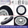 thumbnail image 5 of Whole Parts Dryer Drum Support Roller Wheel Part # 00422200/422200 - Replacement & Compatible With Some Bosch Dryers, 5 of 9