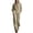 Khaki, variant on Utility Jumpsuit Button down Wide Leg Cargo Pockets Collared Utility Jumpsuit Long Sleeve High Waist Pleated Casual Wide Leg Overalls with Pockets