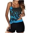 thumbnail image 2 of Jsaierl 2 Piece Tankini Swimsuits for Women High Waisted Summer Vacation Print Push Up Swimwear Ladies Tankini Tops with Swim Shorts Tankini Bathing Suits S-2XL, 2 of 8