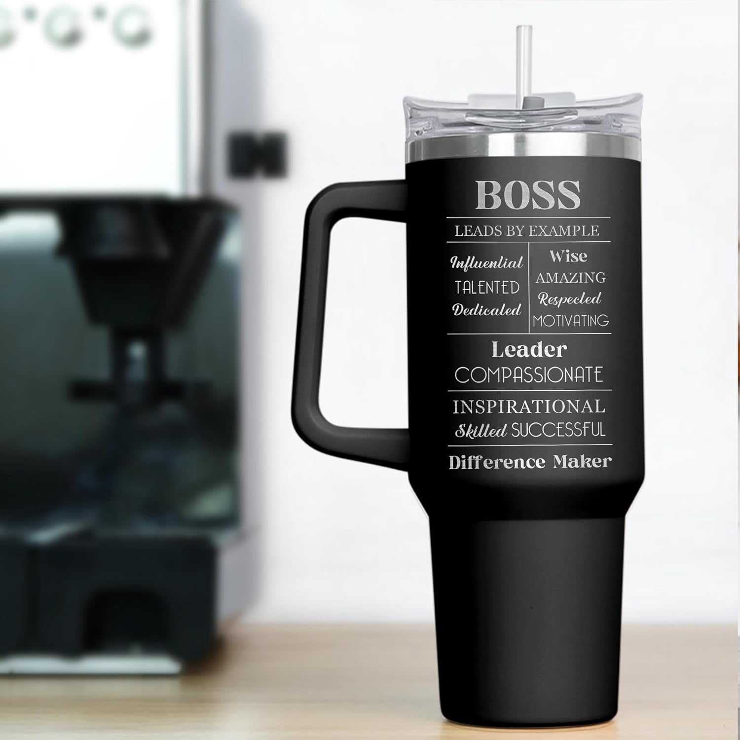 Boss Gifts For Men,Women - Christmas,Birthday Gifts For Boss,Leader,Manager,Thank You Gifts For Coworkers,Boss Gifts For Men - 40 oz Insulated Tumbler With Handle And Straw