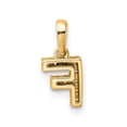 thumbnail image 4 of 10K Diamond Letter F Initial with Bail Pendant, 4 of 4